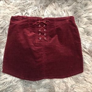 F21 suede skirt